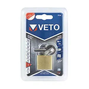 Timco - Brass Padlock (Size 30mm - 1 Each)