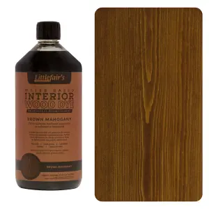 Littlefair's - Indoor Wood Stain - Brown Mahogany - 1 LTR