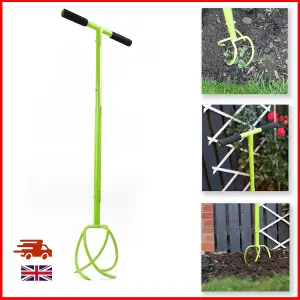 DIVCHI Twist Tiller Manual Hand Tiller Garden Claw Cultivator With A Removable Big Claw Garden Claw Tool Long Handle Tiller Lawn