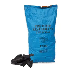 Premium Quality BBQ Grill Cooking Fuel Restaurant Lumpwood Charcoal Firelighters Bundle 12kg