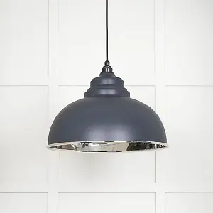 Smooth Nickel Harborne Pendant in Slate