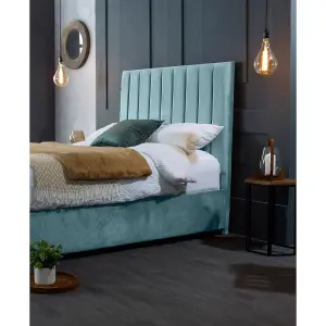 Redding Plush Velvet Duck Egg Bed Frame