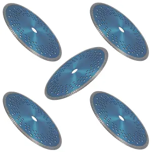 9in / 230mm Dry and Wet Turbo Cutting Disc Porcelain Ceramic Granite Marble 5pk