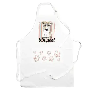 Purely Home Whippet Apron - Novelty Kitchen Gift for Dog Lovers