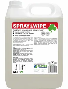 Clover Chemicals Spray & Wipe Cleaner and Disinfectant 5l