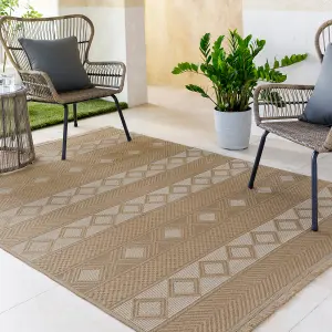 PARITA Machine Washable Jute Boho Area Rug 118 x 170 cm