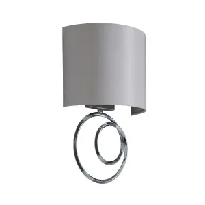 Inlight Hercule Swirl Chrome effect Wired LED Wall light