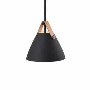 Nordlux DFTP Strap 16 Indoor Living Dining Metal Pendant Ceiling Light in Black (Diam) 16.5cm