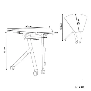 Foldable Office Desk White BENDI