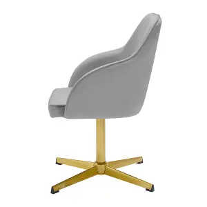 Felix Office Chair Grey Gold Legs