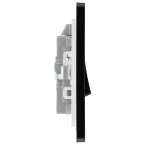 BG Evolve 20A Double Pole Single Wall Switch with LED, Matt Blue