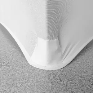 Front Flat Chair Cover for Wedding Decoration, White - Pack of 1