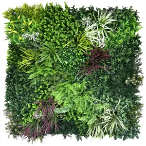 Artificial Plant Flower Living Wall Panels Realistic - Wordsworth - Indoor / Outdoor - 1m x 1m - Home, Garden, Office