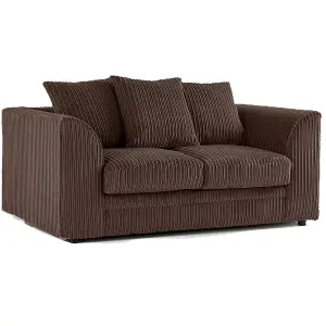 Luxor Jumbo Cord Chocolate 3 + 2 Fabric Sofa Suite