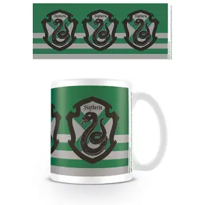 Harry Potter Slytherin Stripe Mug Green/Grey/Black (One Size)