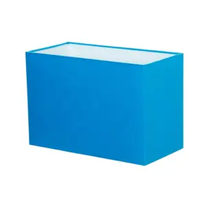 Cotton Rectangle Lamp Shade ( Screw On ) Sky Blue / 15cm H x 23cm W x 13cm D