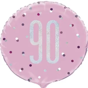 Unique Party Glitz Prismatic Age Foil Balloon Pink (100)