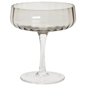 Set of 4 Champagne Saucers QUARTZ Grey