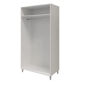 GoodHome Atomia Freestanding Matt white oak effect Chipboard Wardrobe (H)1875mm (W)1000mm (D)580mm