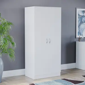 Vida Designs Riano White 2 Door Wardrobe (H)1700mm (W)760mm (D)470mm