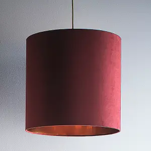 14"  Wine Velvet Drum Lampshade for Lamps and Ceiling