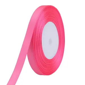 15mm Rose Pink Double Sided Satin Polyester Ribbon Roll, 25 metres