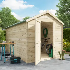 BillyOh Pro Apex Log Cabin Wooden Shed - W2.0m x D4.0m (7 x 13ft) - 28mm Thickness