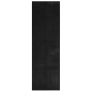 Rug HUARTE Short Pile Soft and Washable Black 80x250 cm