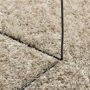 Rug ISTAN High Pile Shiny Look Beige 100x200 cm