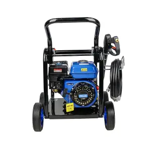 POLLOR Petrol Pressure Washer 7HP 3500 PSI Power Jet Patio Wash 242 Bar High Power With 5 Nozzles