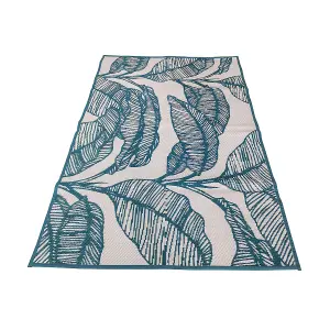 Teal Blue Weatherproof Outdoor Rug 160x230cm