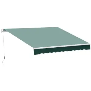 Outsunny Garden Sun Shade Canopy Patio Awning Retractable Shelter Outdoor 5 Size Green