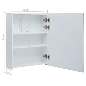 Berkfield LED Bathroom Mirror Cabinet 50x13.5x60 cm