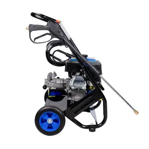 POLLOR Petrol Pressure Washer 7HP 3200 PSI With 5 Nozzles Jet Wash High Power 221 Bar