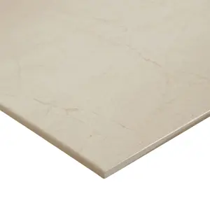 Colours Elegance Beige Gloss Marble effect Ceramic Floor Tile Sample