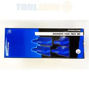 Toolzone 4-Piece Magnetic Tool Tray Set with Strong Magnets - Blue, AU365