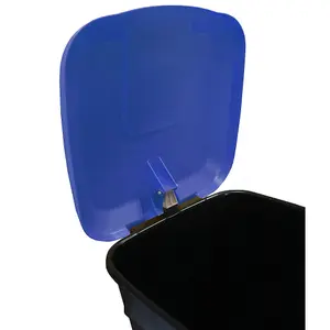 Pedal Operated Litter Bin - 50 Litre - Blue Lid