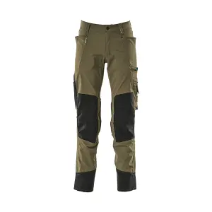 Mascot Advanced Stretch Trousers with Kneepad Pockets - Moss Green   (34.5) (Leg Length - Regular)