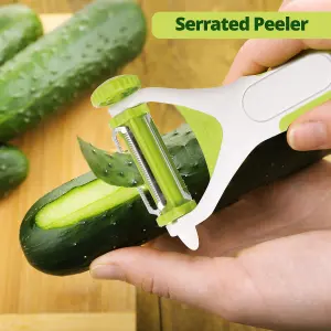 MantraRaj 3 in 1 Multi-Functional Peeler Multi Vegetable Straight Serrated Julienne Peeler for Vegetable and Fruit