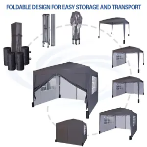 MCC Direct Gazebo 3x3 Pop up with Sides Grey