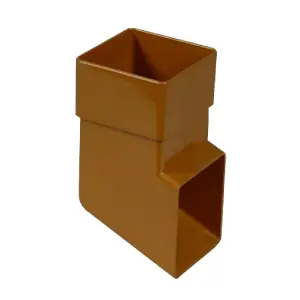 Caramel Square 65mm Downpipe Shoe, Freeflow Rain Water Systems