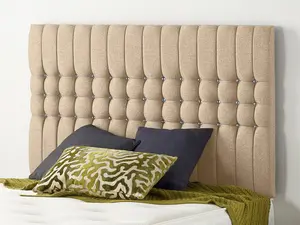 Somnior Galaxy Plush Beige Divan Base With Headboard - King