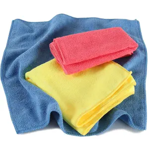 Microfibre Cloths Set of 1000 - super soft, highly absorbent, washable, 35 x 35 cm - colourful