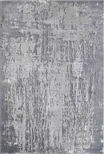 Serenity Modern Abstract Abrasion Contemporary Area Rugs Grey 200x290 cm