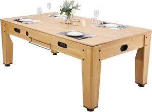 Pureline Multi Games & Dining Table - 6ft/7ft - Oak, 6ft