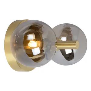 Lucide Tycho Retro Wall Light - 2xG9 - Matt Gold, Brass