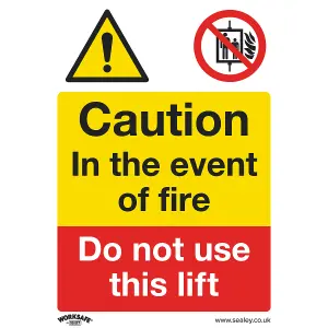 Sealey Warning Safety Sign Caution Do Not Use Lift Self-Adhesive Vinyl SS43V1