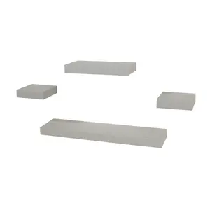 Hudson Shelf Kits, 4 Piece Wall Shelf Kits Grey