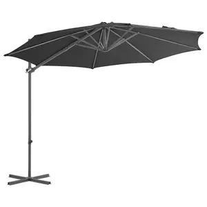 Berkfield Cantilever Umbrella with Steel Pole Anthracite 300 cm