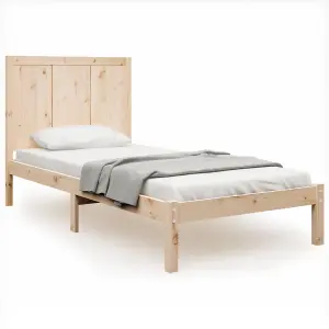 Berkfield Bed Frame Solid Wood Pine 100x200 cm